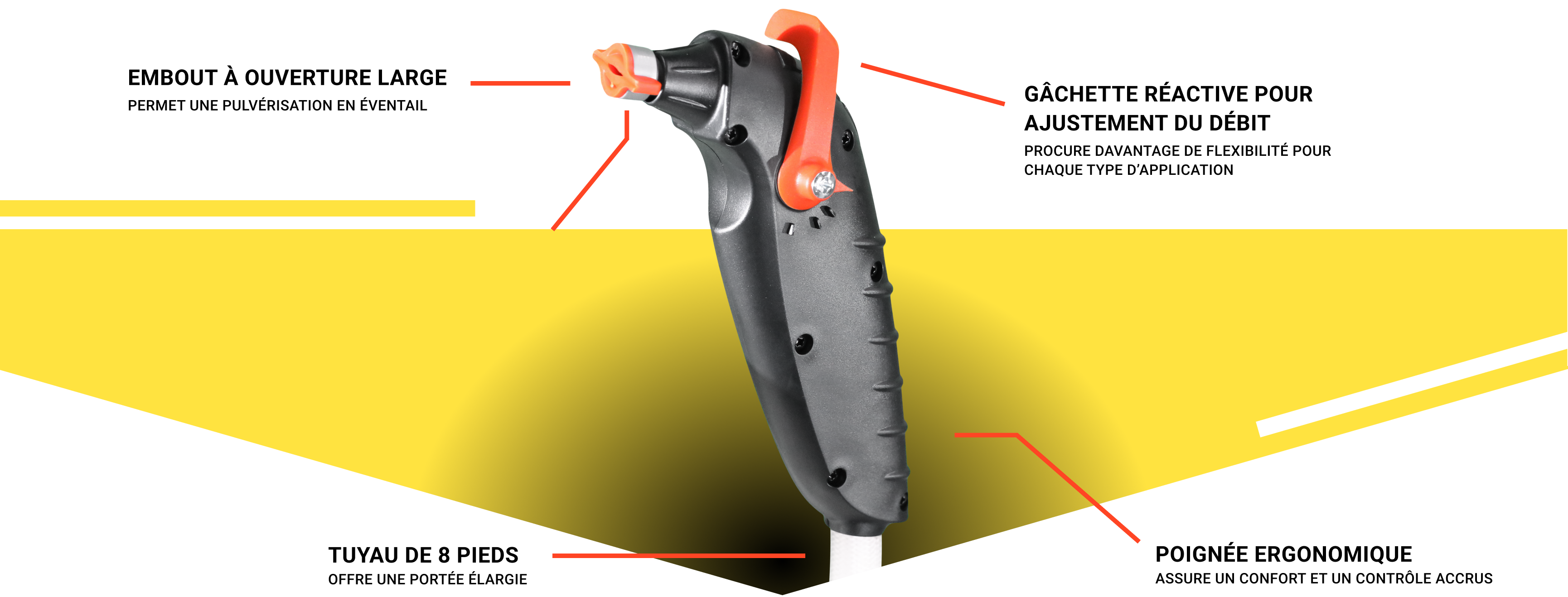 Wide Spray Applicator Features